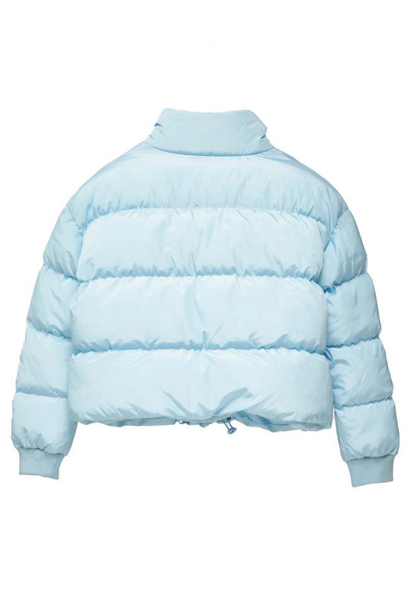 Stüssy Graffiti Puffa Jacket Jackets Light Blue | MJX-195364