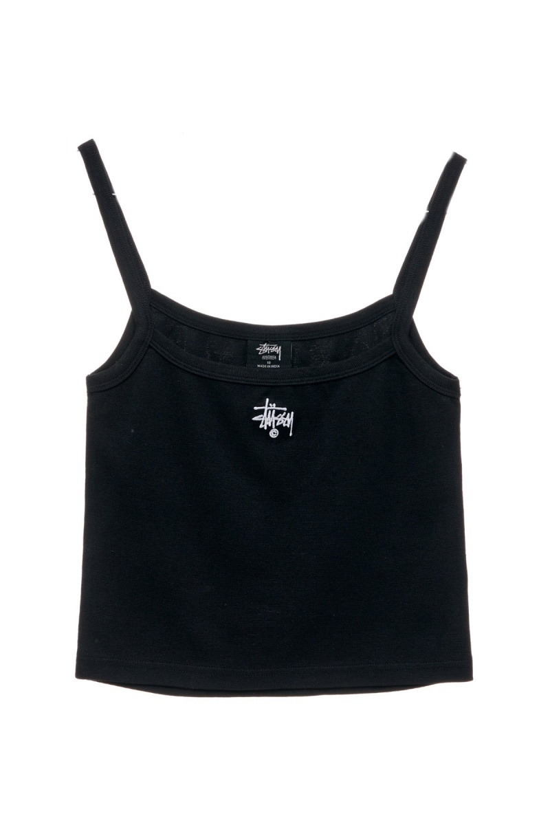 Stüssy Graffiti Rib Singlet T-Shirts L/S Black | GRM-102956