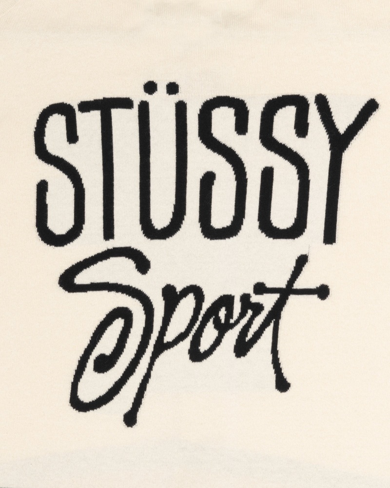 Stüssy Hockey Sweater Long Sleeve Sweater Natural | ADG-824157