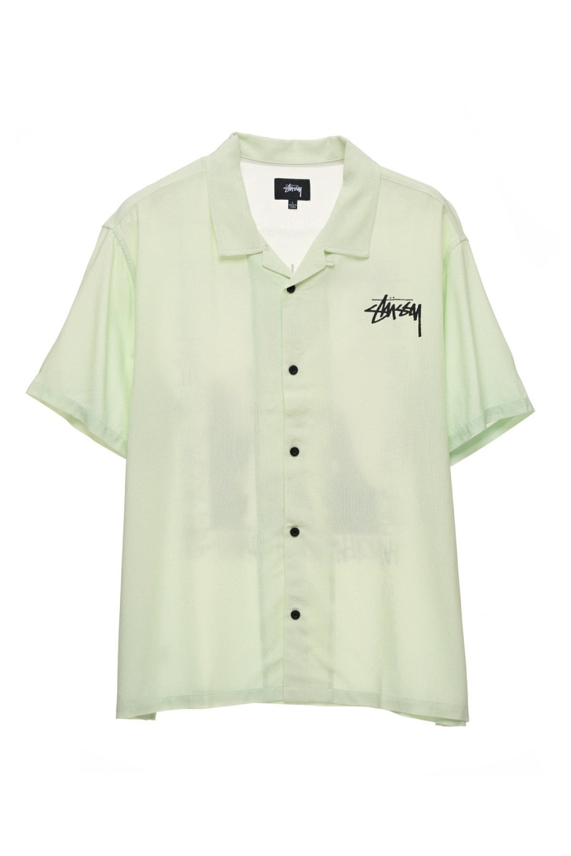 Stüssy How We\'Re Living Ss Shirt Shirts Washed Green | TUF-751930