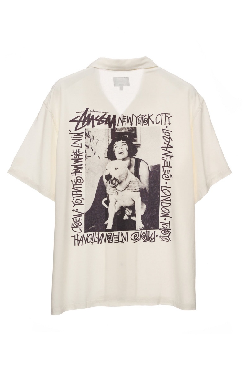 Stüssy How We'Re Living Ss Shirt Shirts White | YHG-879514