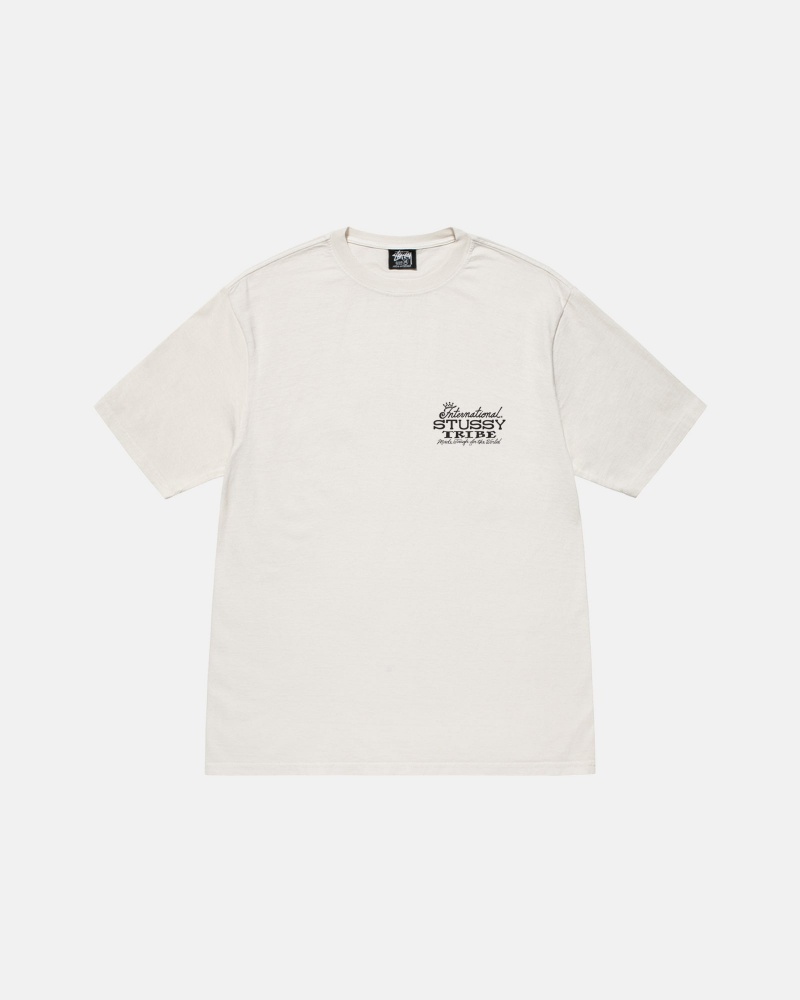 Stüssy IST Tee Pigment Dyed Short Sleeve T-Shirt Natural | JGY-039781