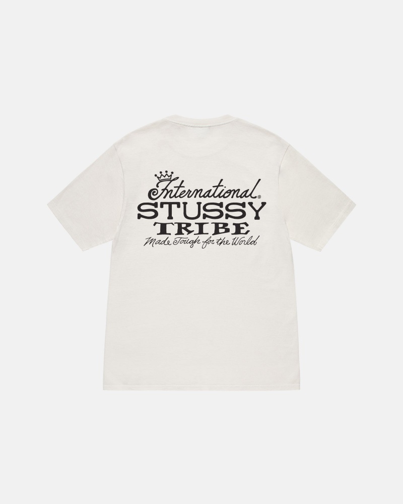 Stüssy IST Tee Pigment Dyed Short Sleeve T-Shirt Natural | JGY-039781