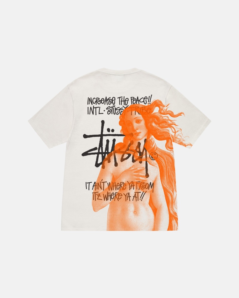 Stüssy Ist Venus Pigment Dyed Tee Short Sleeve T-Shirt Natural | RKY-296871