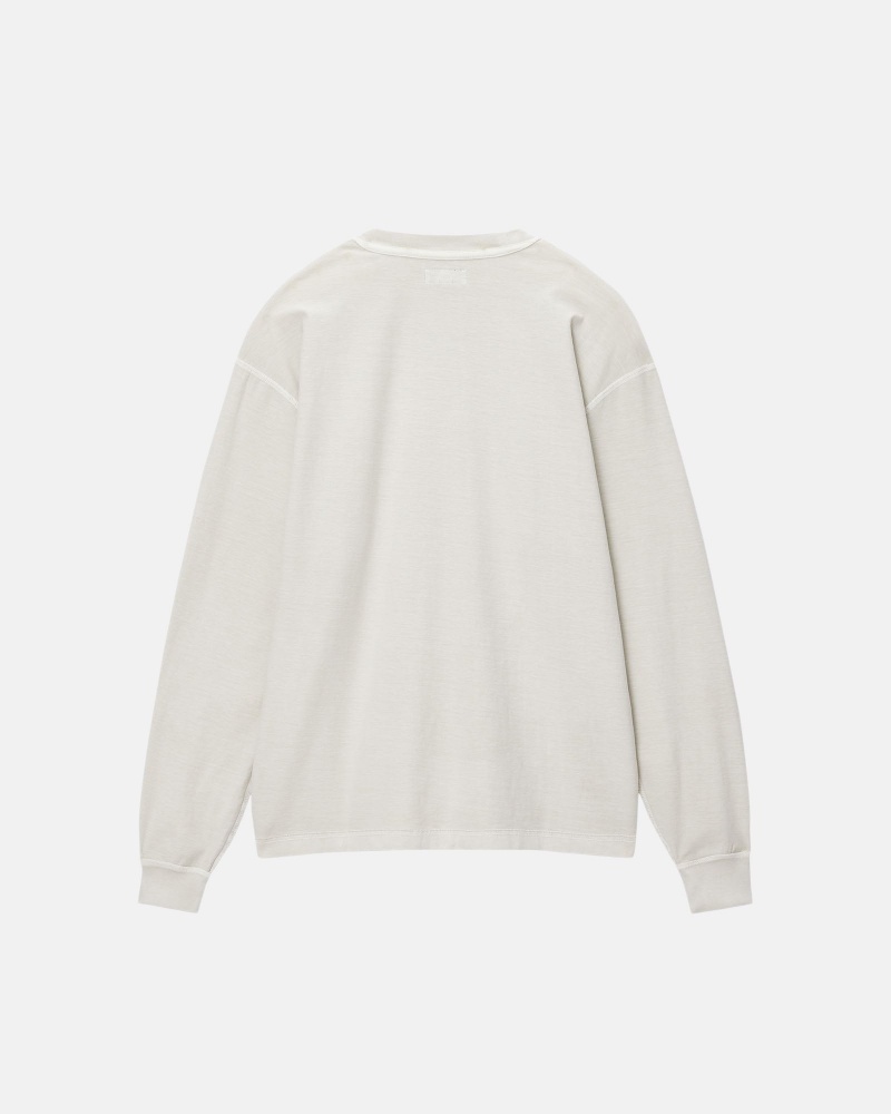 Stüssy Lazy LS Tee Long Sleeve Knit Bone | QVA-307965