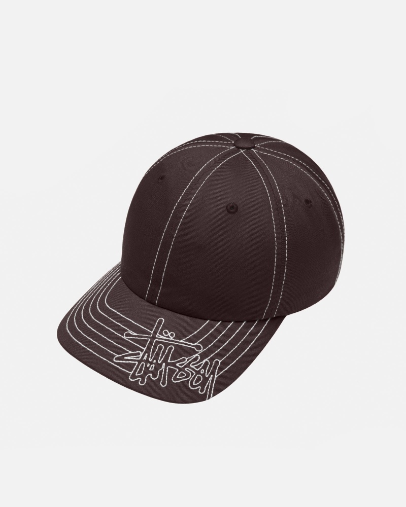 Stüssy Low Pro Basic Stitch Strapback Ball Cap Brown | BPL-089615