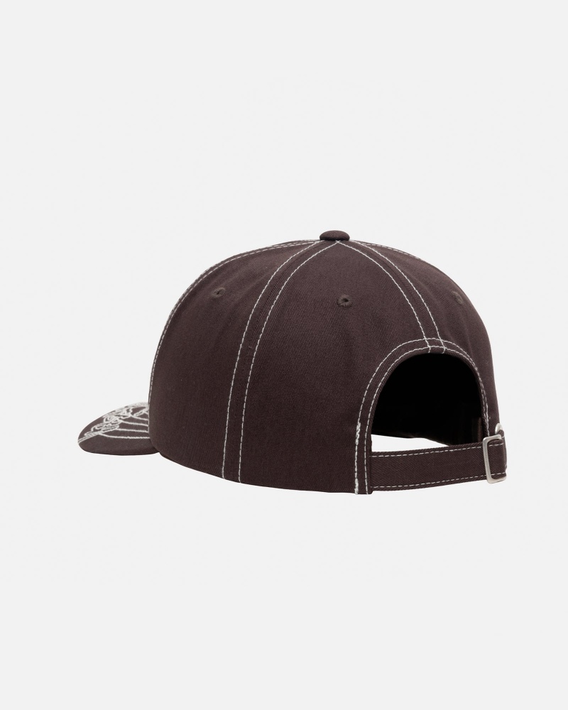 Stüssy Low Pro Basic Stitch Strapback Ball Cap Brown | BPL-089615