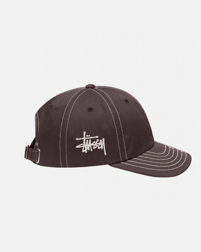 Stüssy Low Pro Basic Stitch Strapback Ball Cap Brown | BPL-089615