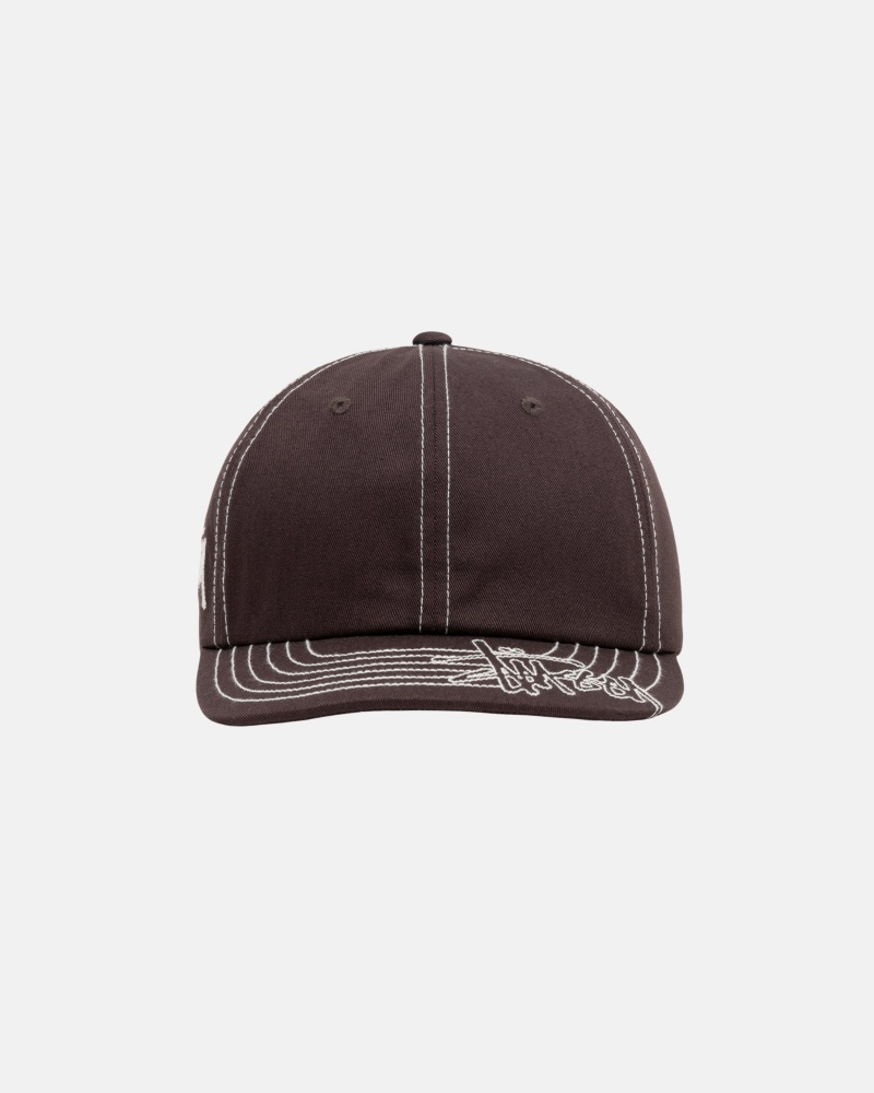 Stüssy Low Pro Basic Stitch Strapback Ball Cap Brown | BPL-089615