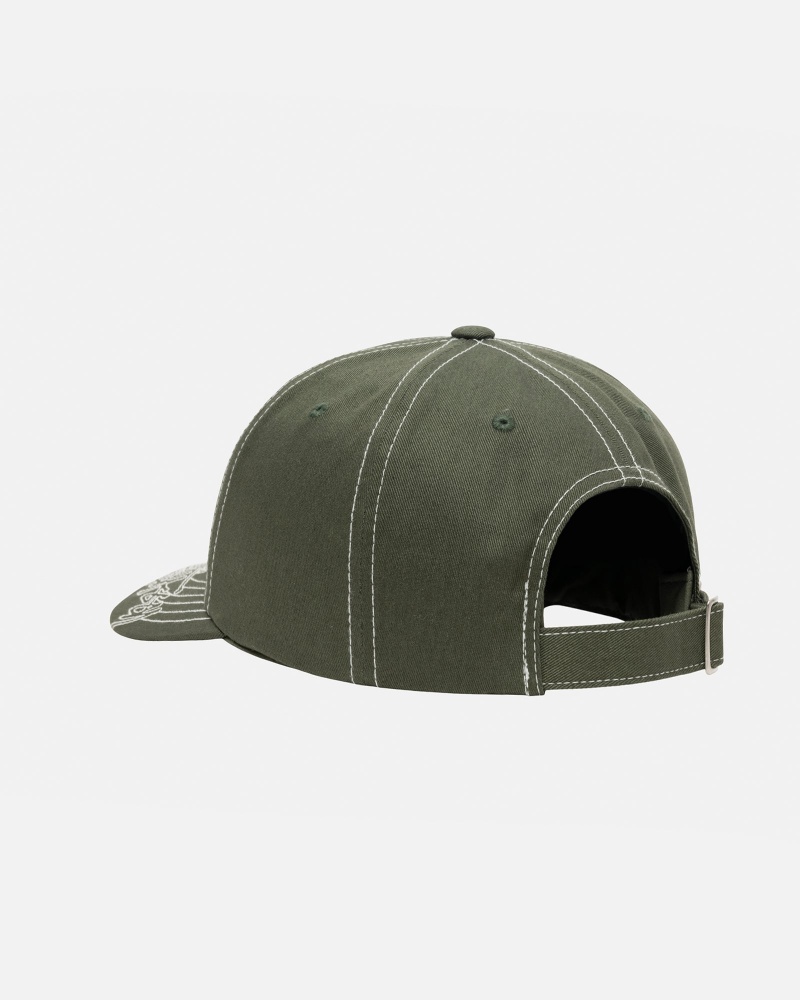 Stüssy Low Pro Basic Stitch Strapback Ball Cap Olive | XKB-634807