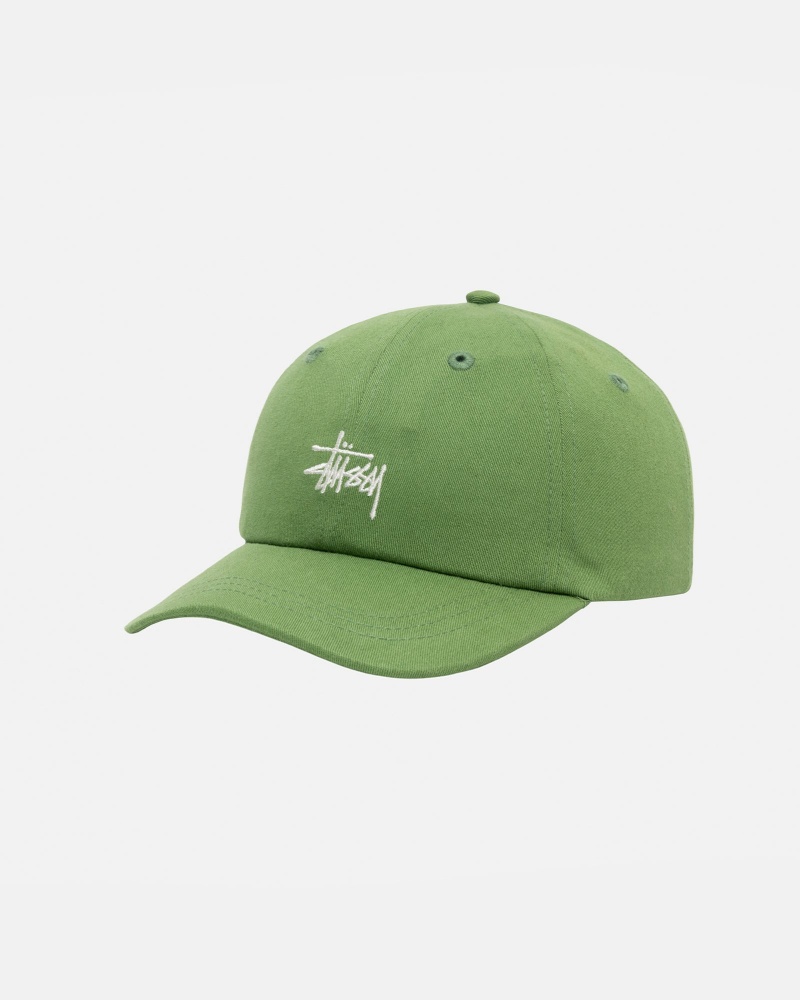 Stüssy Low Pro Basic Stock Strapback Ball Cap Aloe | RCJ-465129