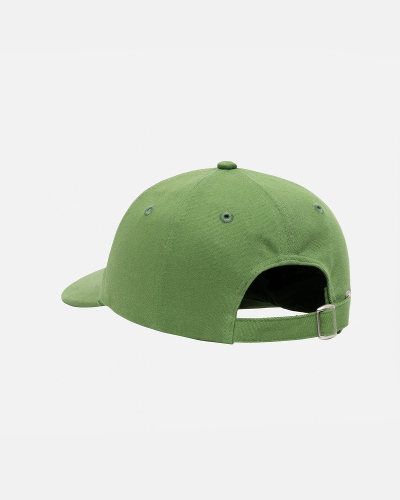 Stüssy Low Pro Basic Stock Strapback Ball Cap Aloe | RCJ-465129