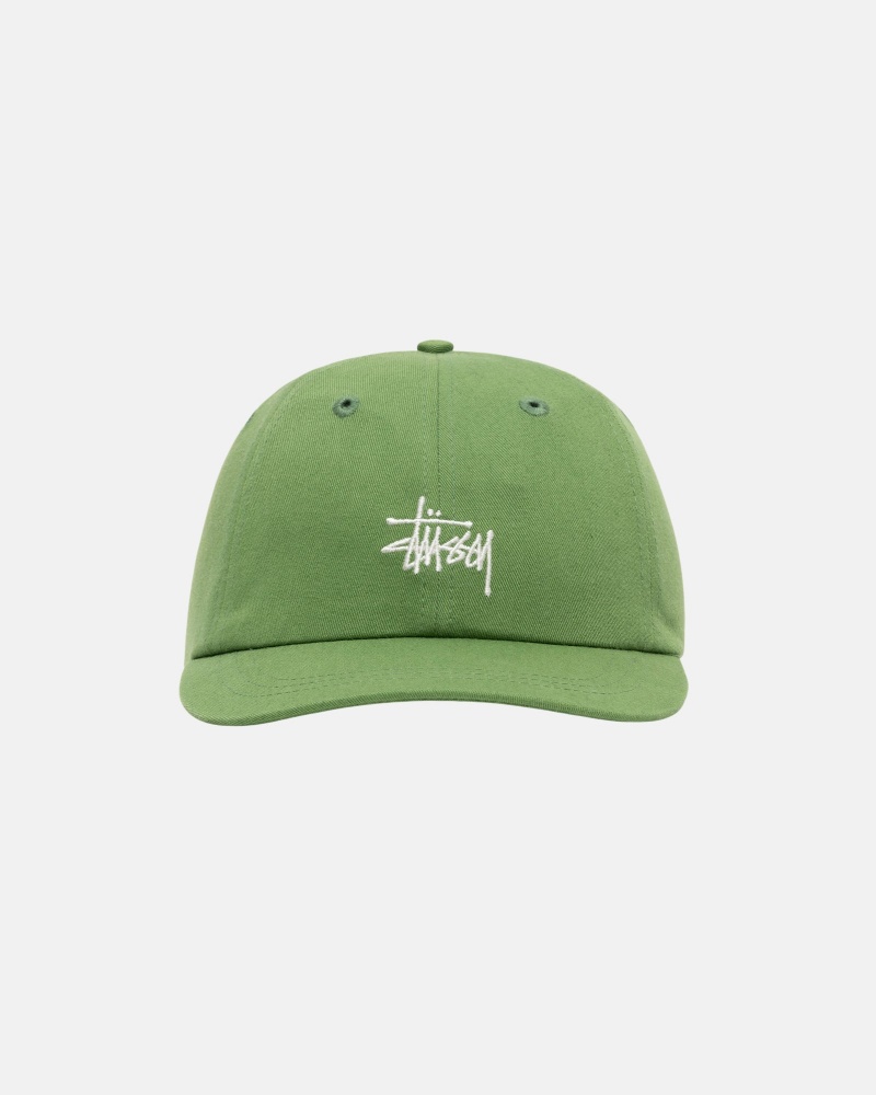 Stüssy Low Pro Basic Stock Strapback Ball Cap Aloe | RCJ-465129