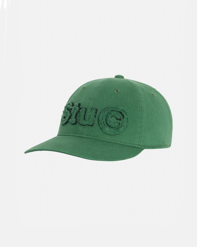 Stüssy Low Pro Copyright Applique Strapback Ball Cap Green | JKB-318246