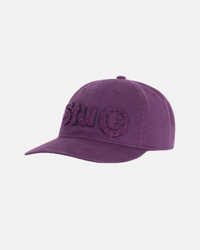 Stüssy Low Pro Copyright Applique Strapback Ball Cap Purple | WDN-297103