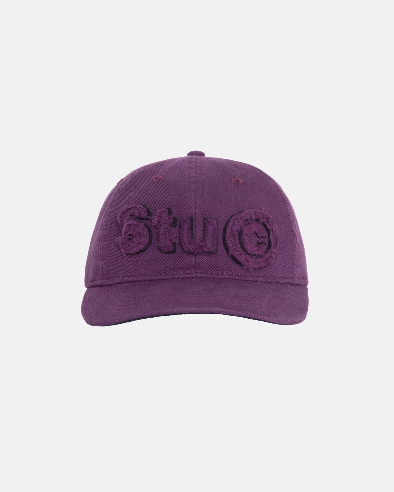 Stüssy Low Pro Copyright Applique Strapback Ball Cap Purple | WDN-297103