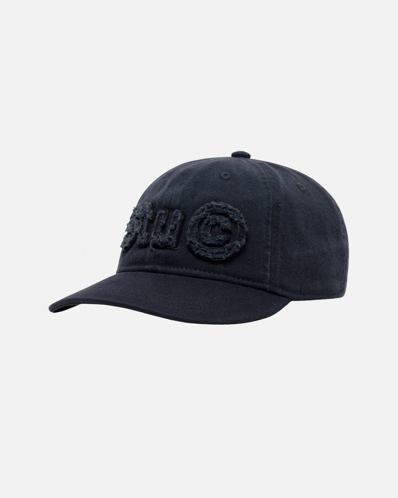 Stüssy Low Pro Copyright Applique Strapback Ball Cap Navy | GUB-743289