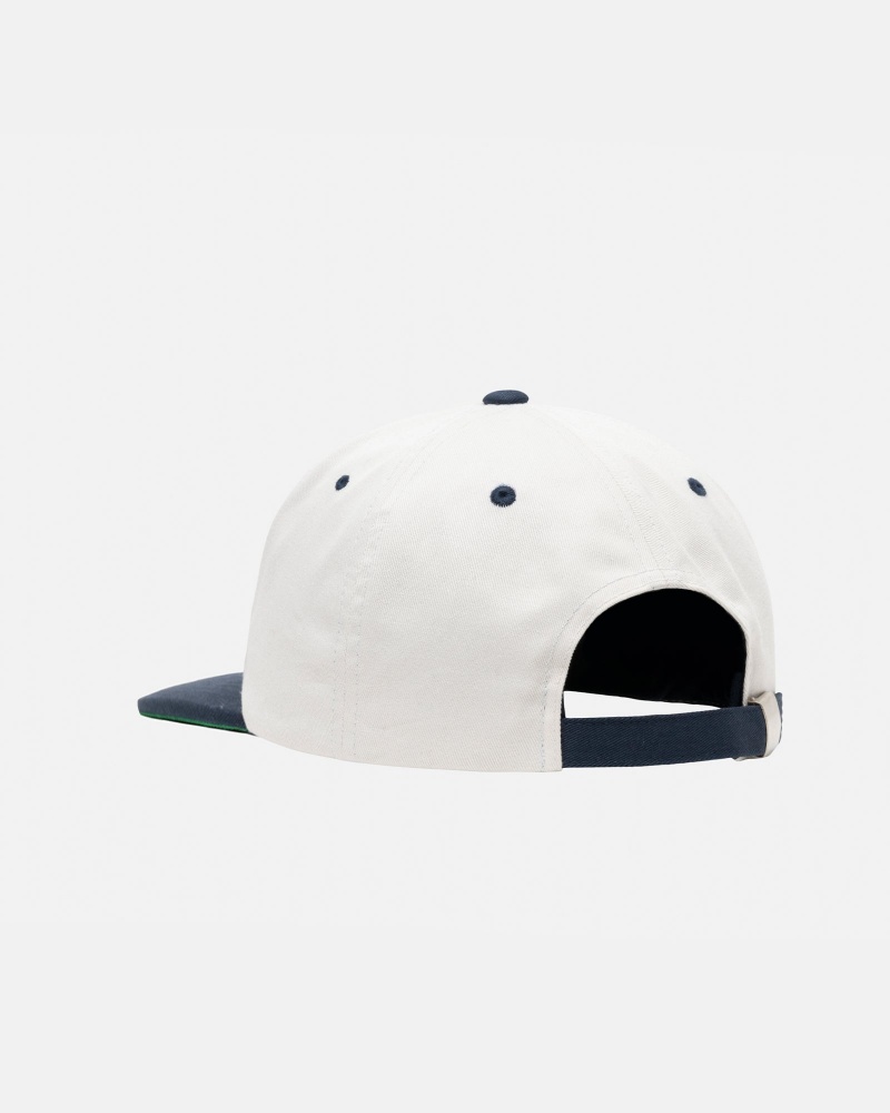 Stüssy Mid-Depth Basic Star Strapback Ball Cap White | NJY-716248