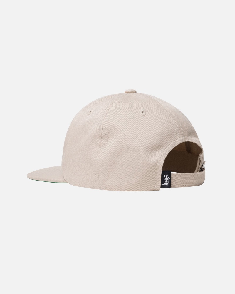 Stüssy Mid-Depth Stu Arch Strapback Ball Cap Khaki | IQJ-153627