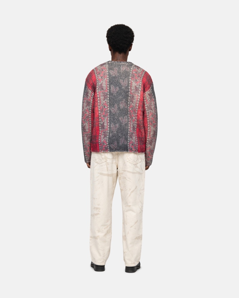 Stüssy Mixed Print Alpaca Sweater Long Sleeve Sweater | QDH-420983