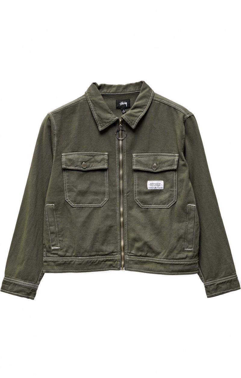 Stüssy Nevada Denim Jacket Jackets Fern | IRP-389647