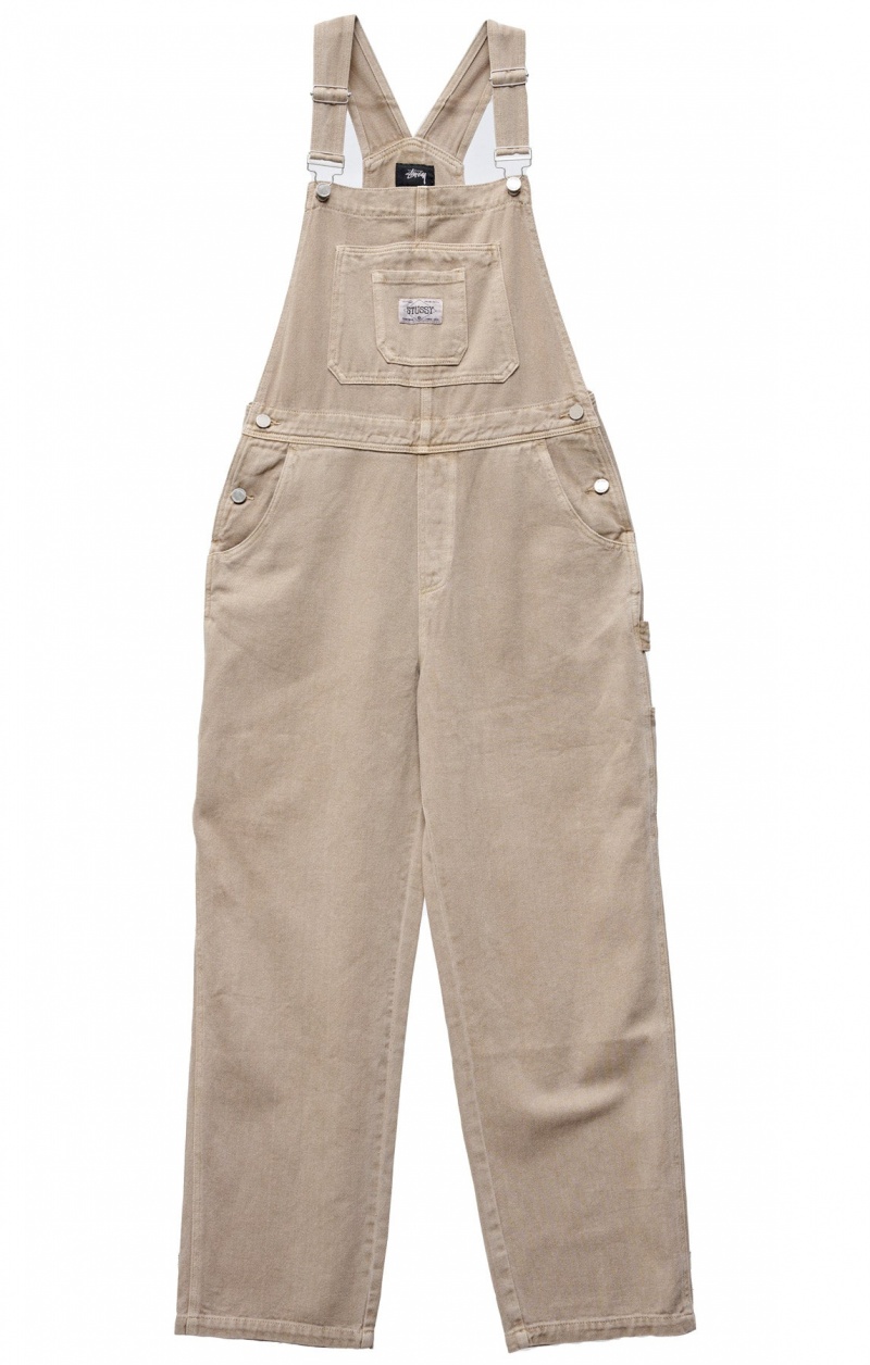 Stüssy Nevada Denim Overall Shorts & Pants Smoke | JQC-314890