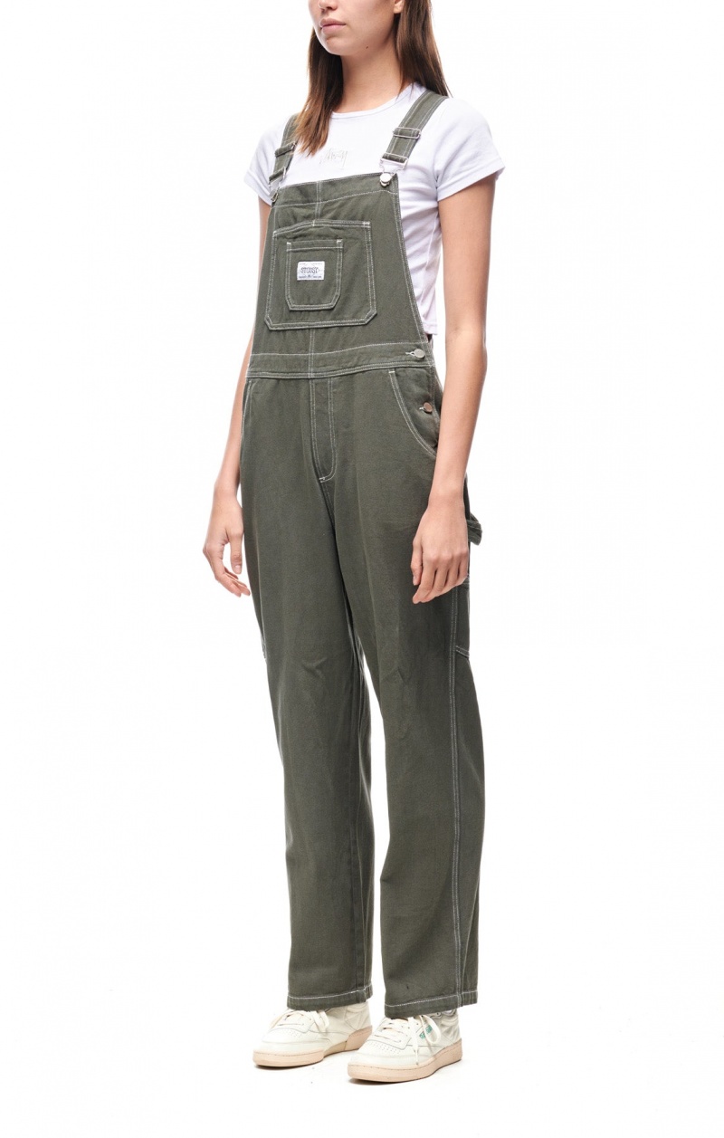 Stüssy Nevada Denim Overall Shorts & Pants Fern | USC-861490