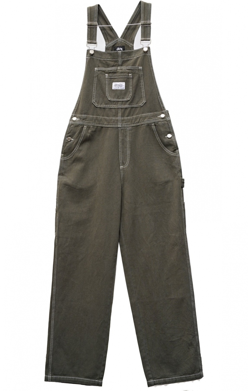 Stüssy Nevada Denim Overall Shorts & Pants Fern | USC-861490