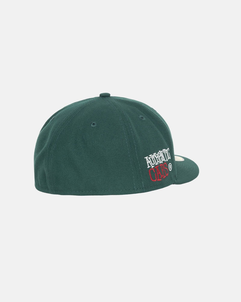 Stüssy New Era 59Fifty Authentic Ball Cap Hunter Green | RMA-269158