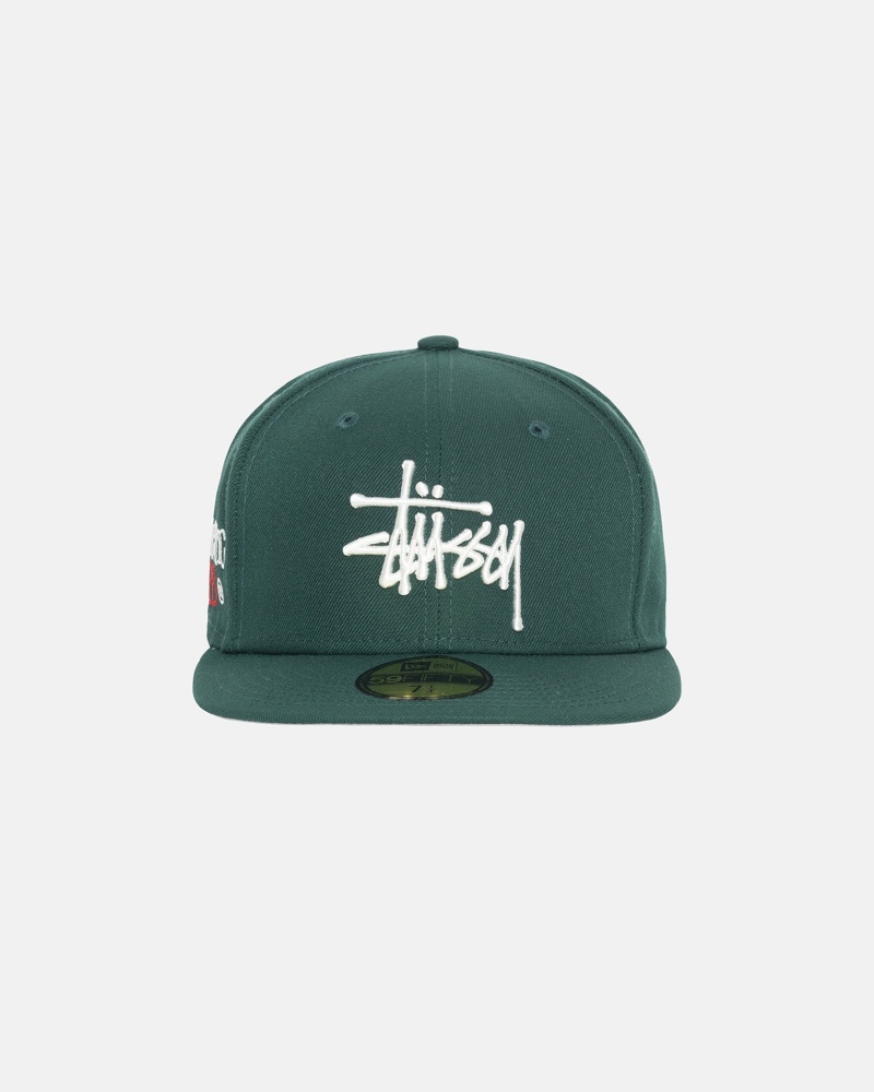 Stüssy New Era 59Fifty Authentic Ball Cap Hunter Green | RMA-269158