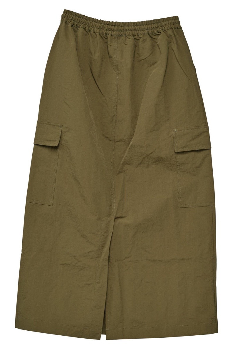 Stüssy Nylon Cargo Midi Skirt Shorts & Pants Flight Green | ZIN-354782