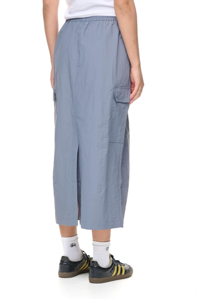 Stüssy Nylon Cargo Midi Skirt Shorts & Pants Steel Blue | HMJ-970581