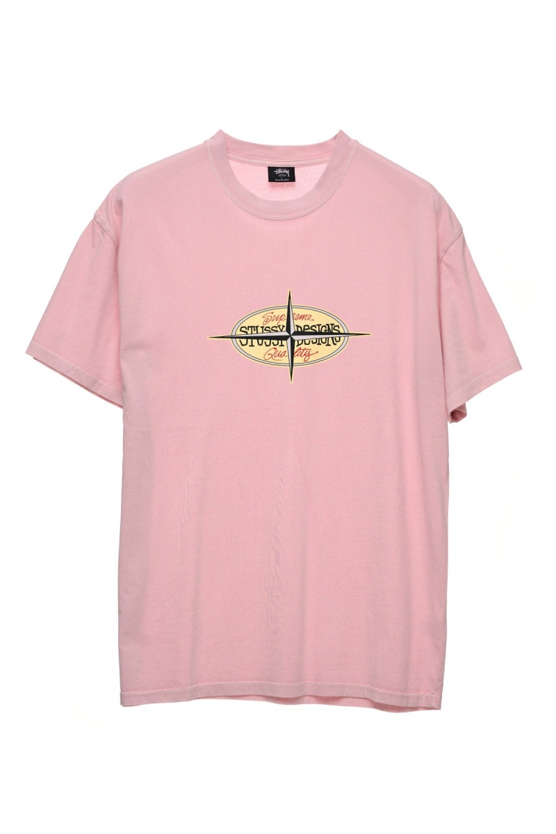 Stüssy Points Ss Tee Tees Pigment Washed Pink | DVI-867301