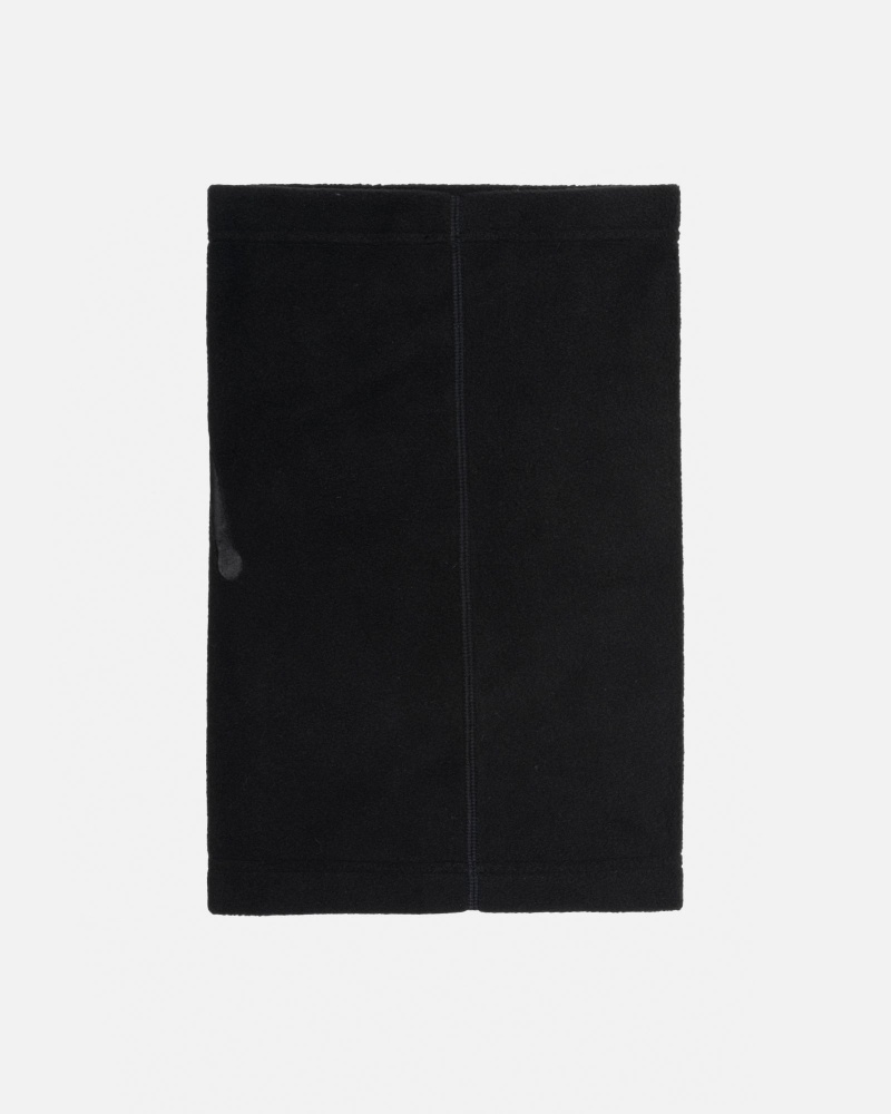 Stüssy Polar Fleece Neck Warmer Scarf Black | GKR-754310