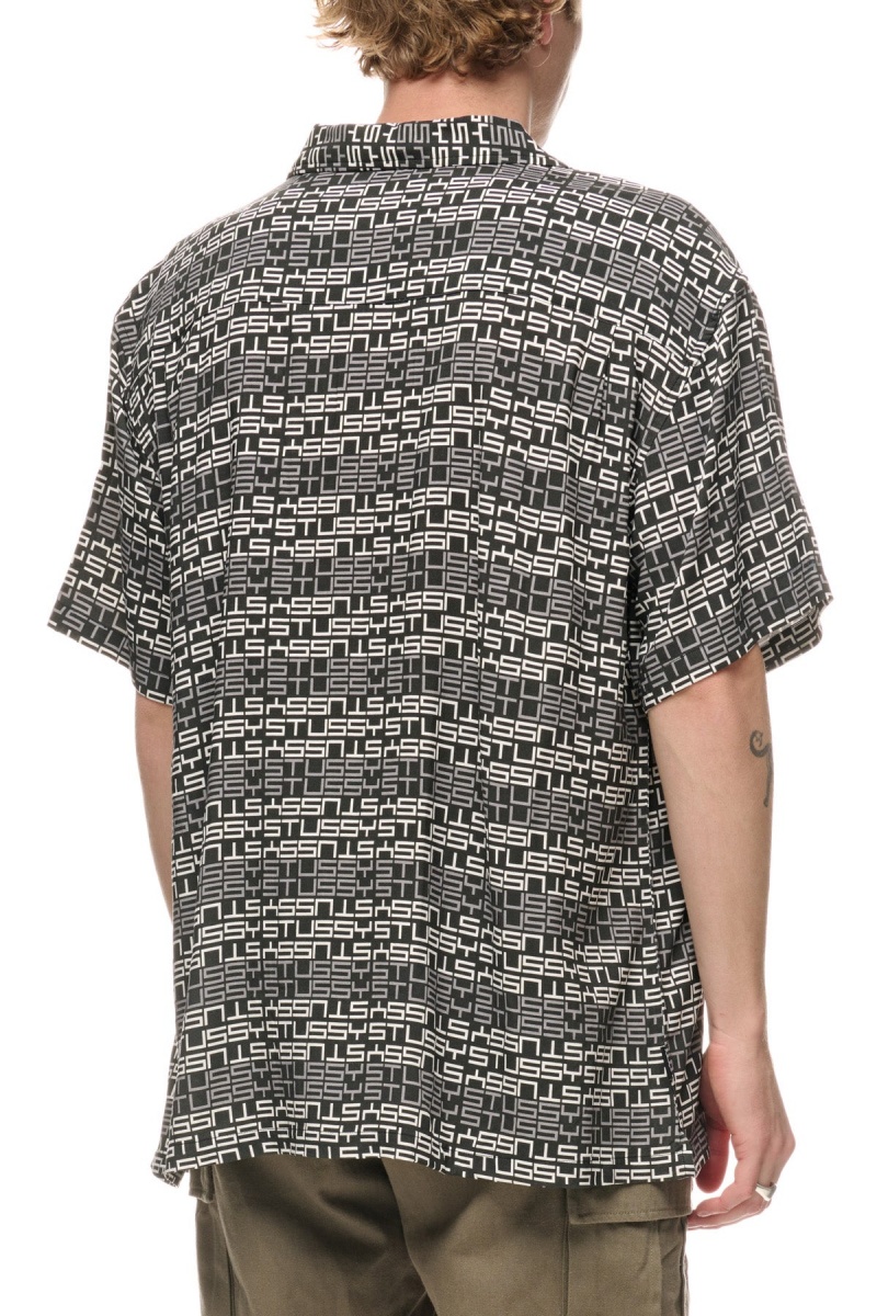 Stüssy Repeat Ss Shirt Shirts Black | IKZ-918306