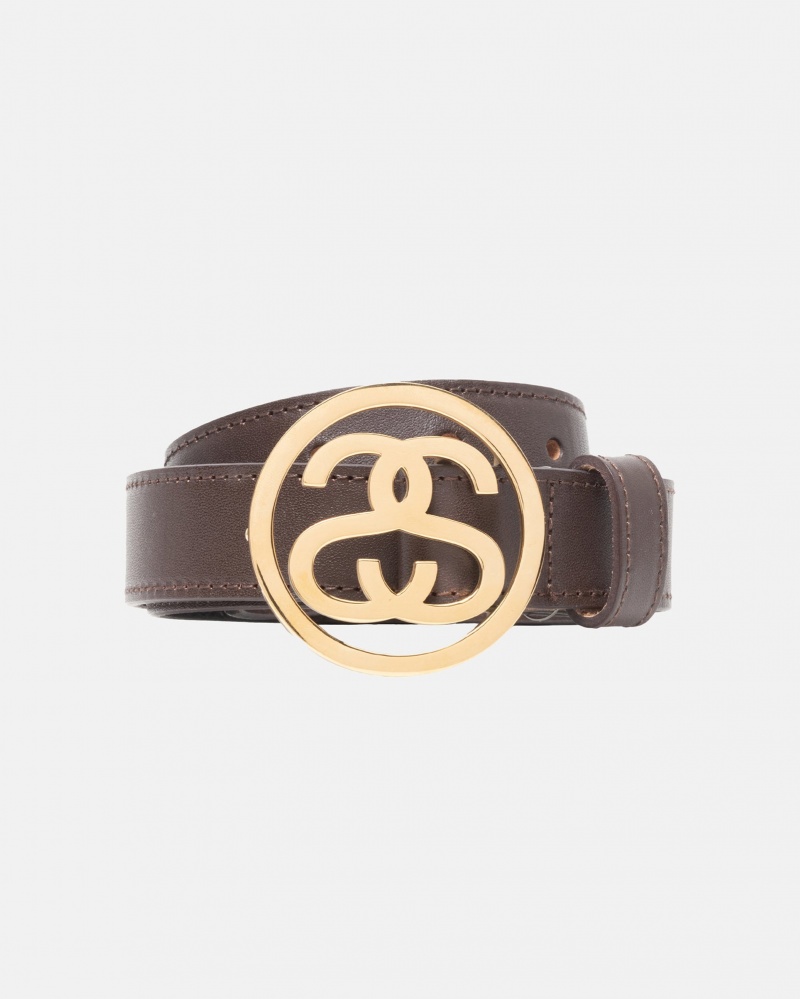 Stüssy SS-Link Buckle Belt Belt Brown | ANB-827519