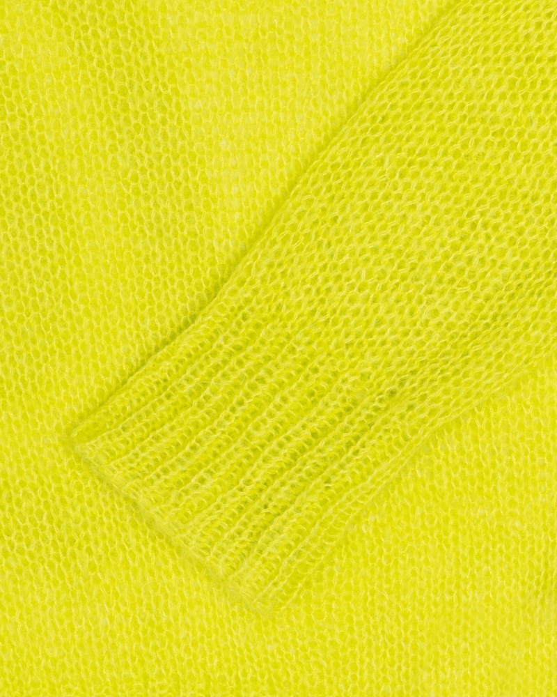 Stüssy S Loose Knit Sweater Long Sleeve Sweater Lime | WEF-504279