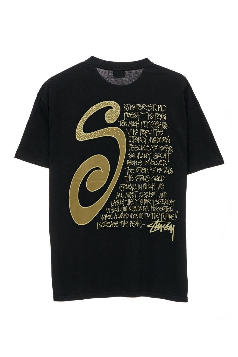 Stüssy S Talk Ss Tee Tees Pigment Black | UJX-529376