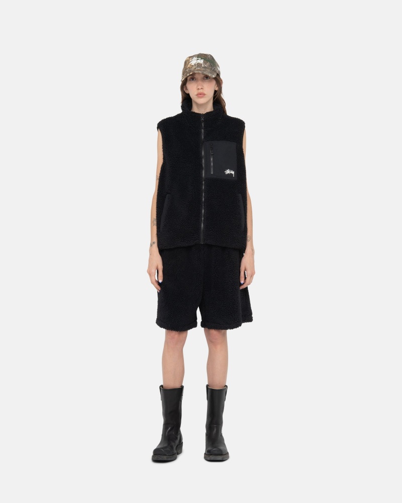 Stüssy Sherpa Short Shorts Black | ZSW-906418