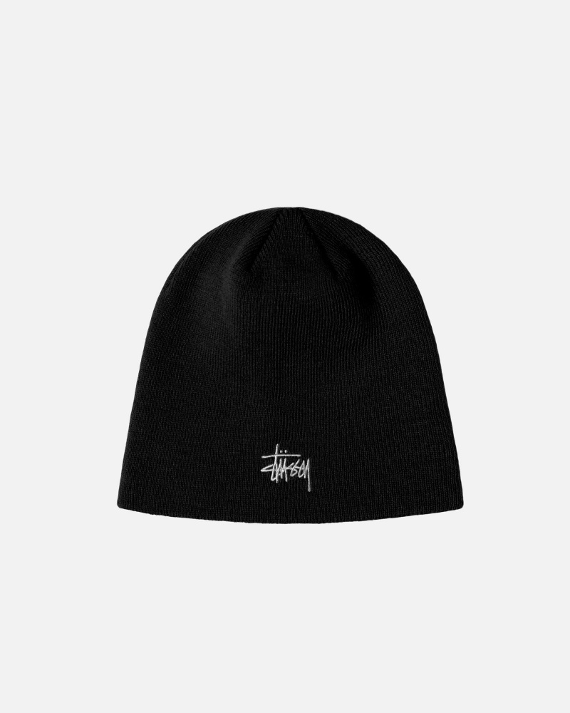 Stüssy Skullcap Basic Beanie Black | XJA-241089