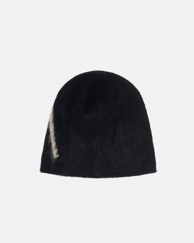 Stüssy Skullcap Brushed Out Stock Beanie Black | GKT-052674