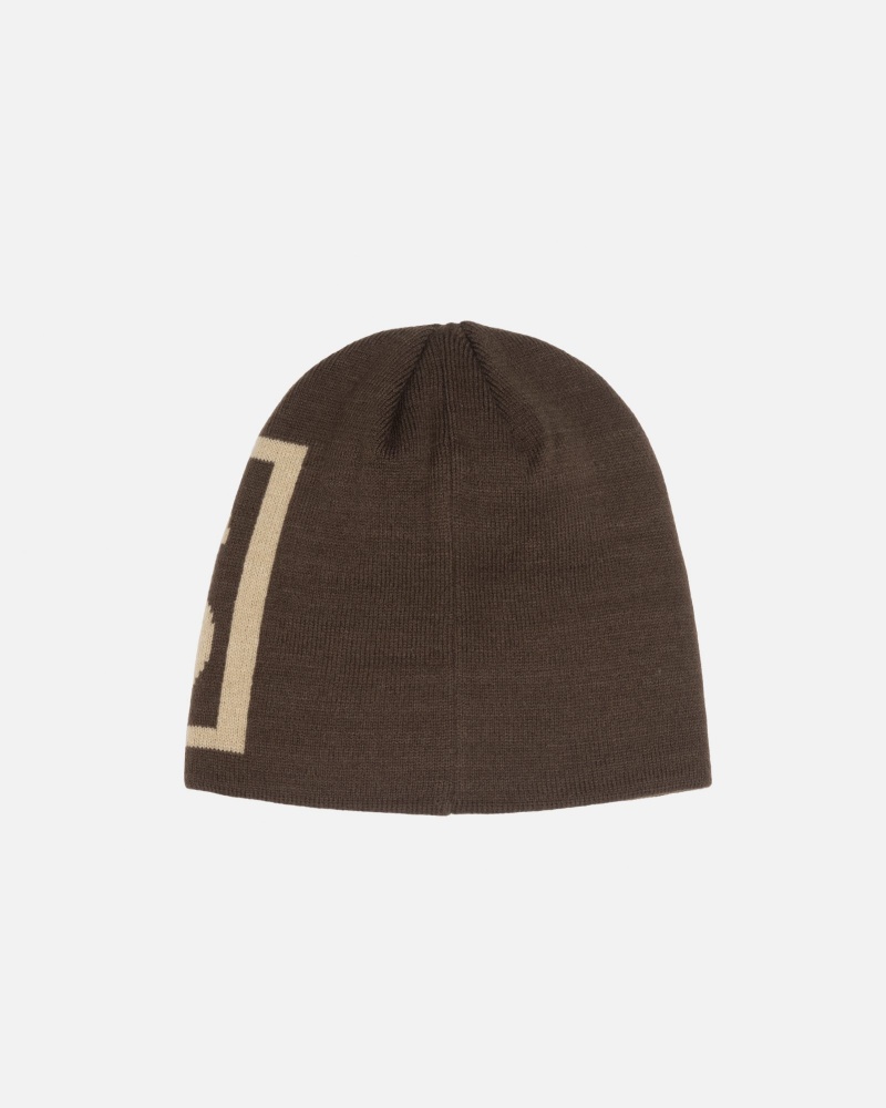 Stüssy Skullcap SS Link Beanie Brown | QHM-637920