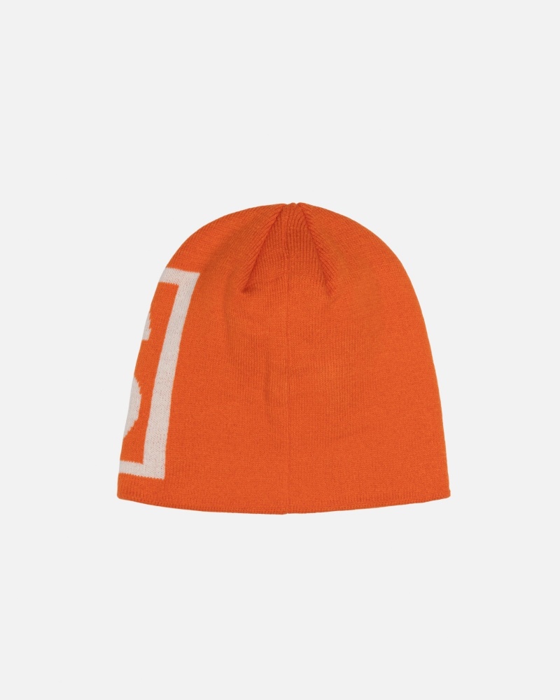 Stüssy Skullcap SS Link Beanie Orange | DRM-160874