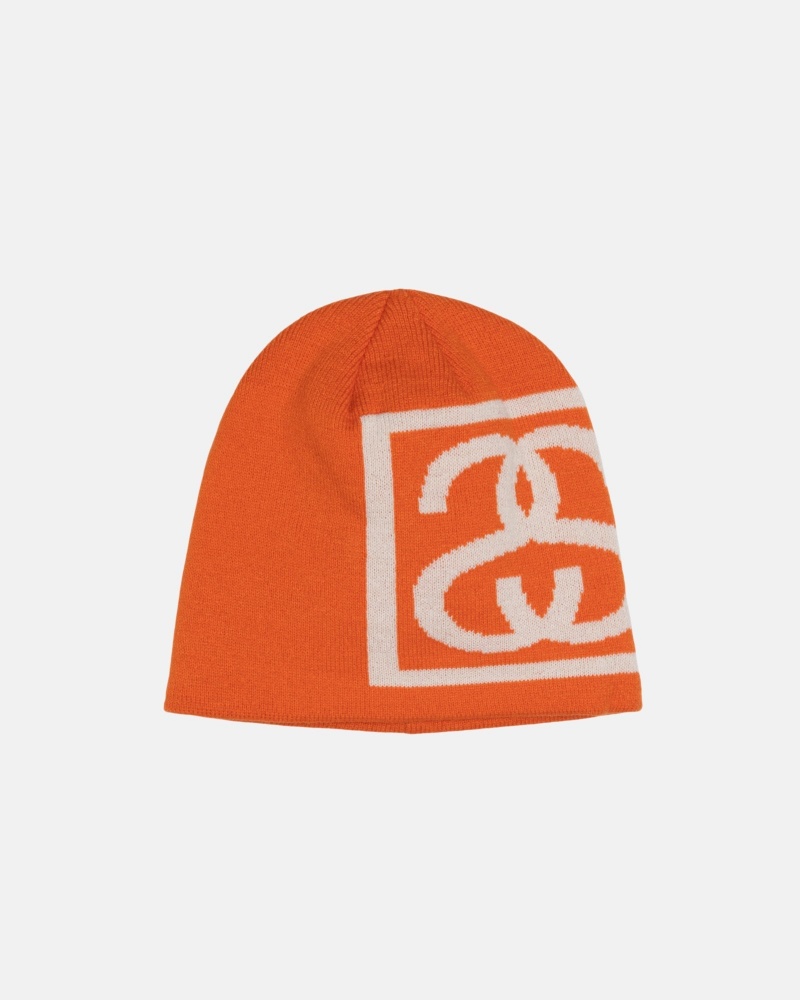 Stüssy Skullcap SS Link Beanie Orange | DRM-160874