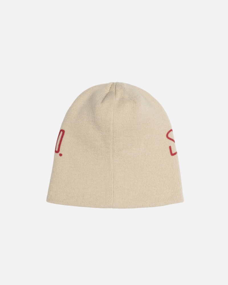 Stüssy Skullcap Workgear Print Beanie Bone | GZU-869120