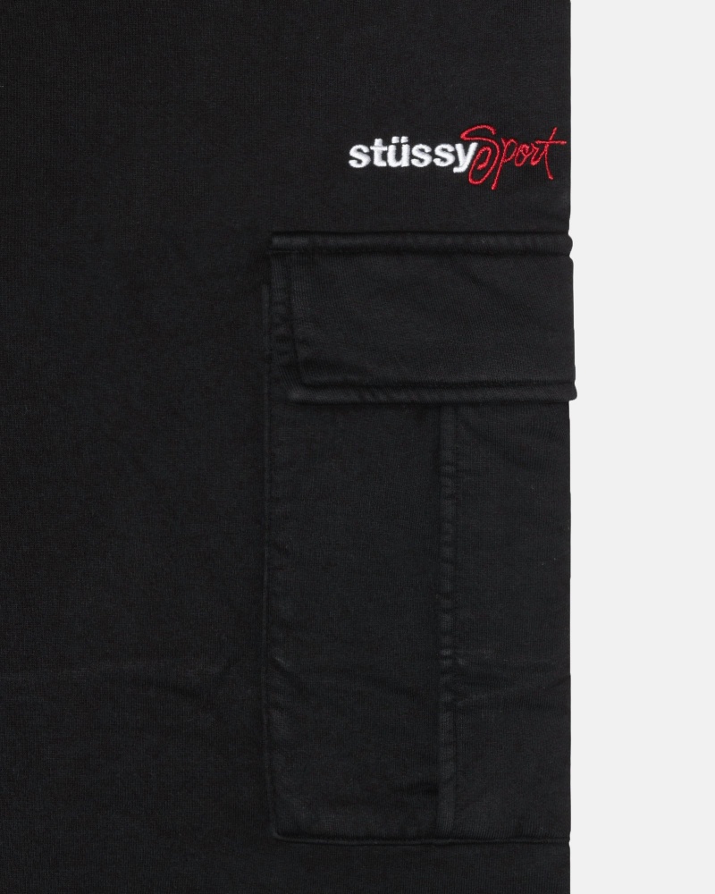 Stüssy Sport Cargo Fleece Pant Pants Black | ZDS-739240