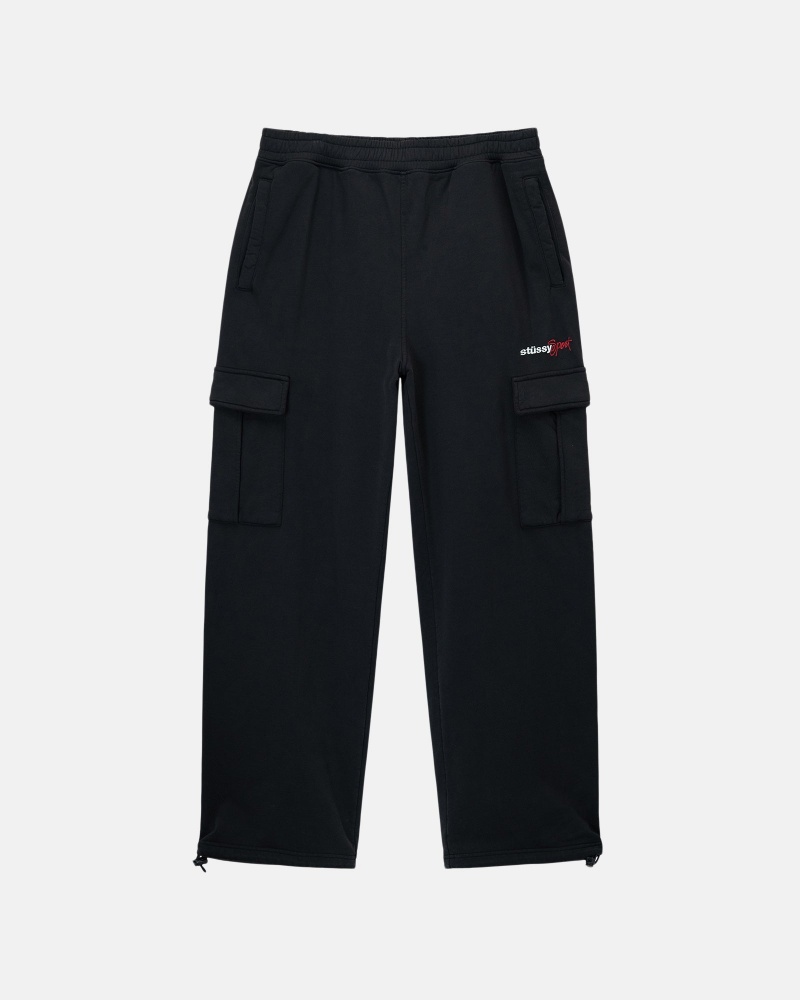 Stüssy Sport Cargo Fleece Pant Pants Black | ZDS-739240