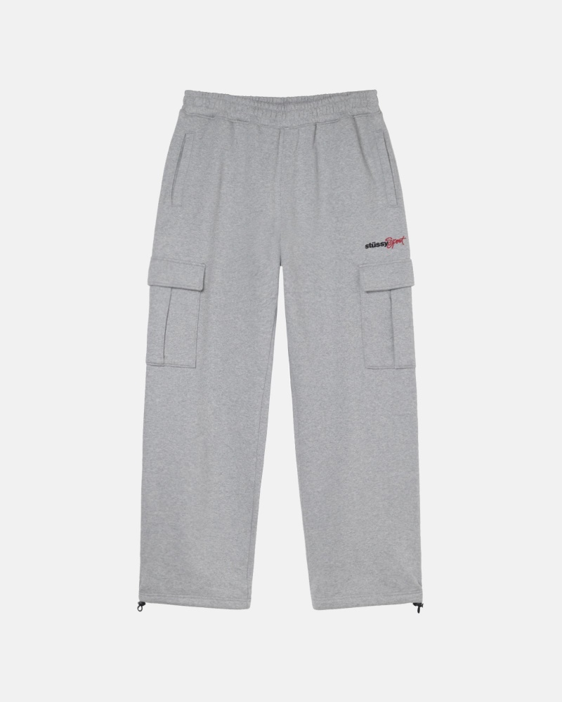 Stüssy Sport Cargo Fleece Pant Pants Grey Heather | ZDC-418072