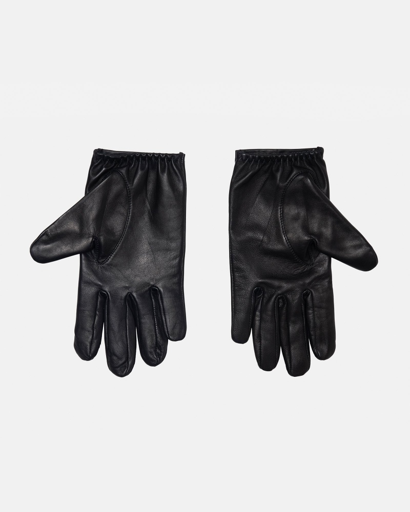 Stüssy Ss Link Leather Gloves Novelty Home Black | OLI-376908