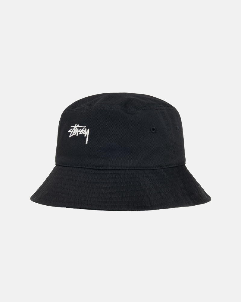 Stüssy Stock Bucket Hat Bucket Hat Black | HZE-257146